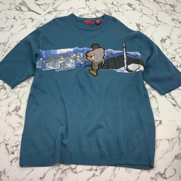 Men's RP55 Teal Short Sleeve Sweater